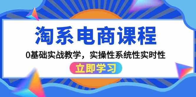 淘系电商课程,0基础实战教学,实操性系统性实时性(15节课)-云启网创