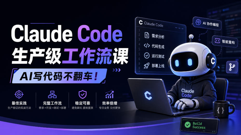 Claude Code生产级工作流课，AI写代码不翻车！【原创双语字幕】-拾亿云创