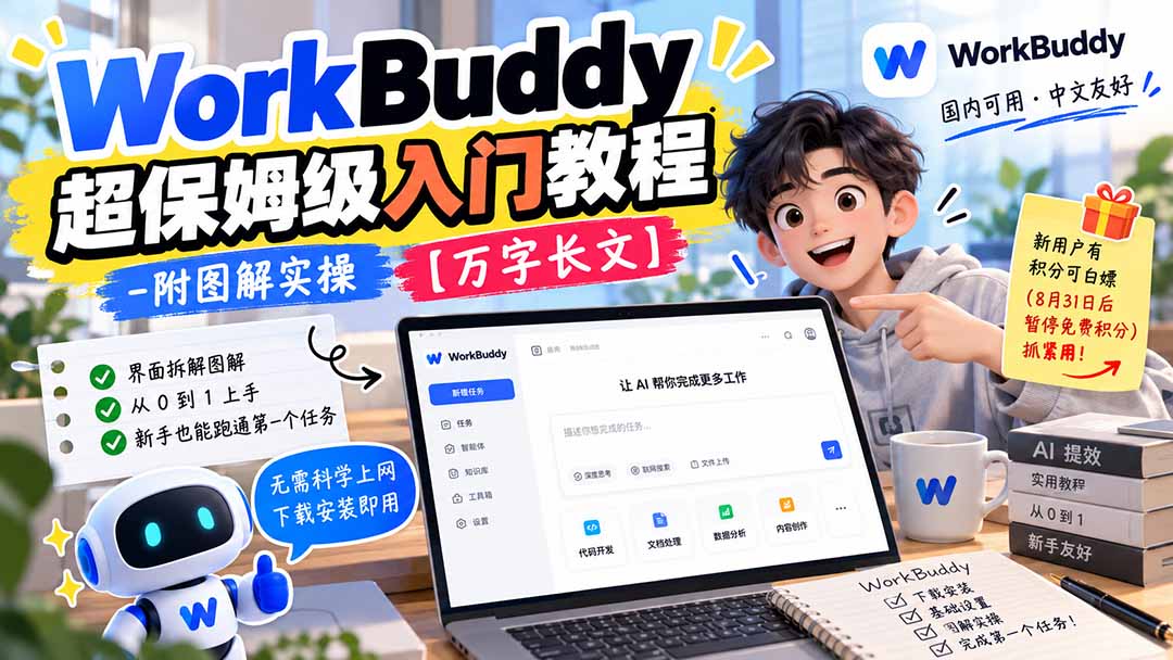 WorkBuddy 超保姆级入门教程-附图解实操 【万字长文】-拾亿云创