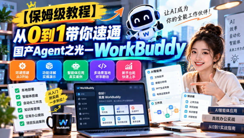 【保姆级教程】从0到1带你速通国产Agent之光—WorkBuddy【文档】-拾亿云创