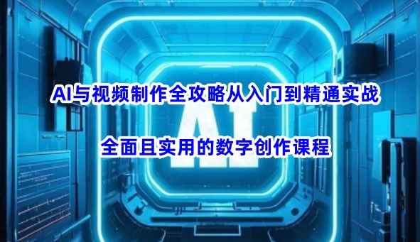 AI与视频制作全攻略从入门到精通实战，全面且实用的数字创作课程-云启网创