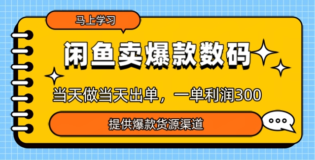 闲鱼卖爆款货源，当天做当天出单，一单利润3张-云启网创