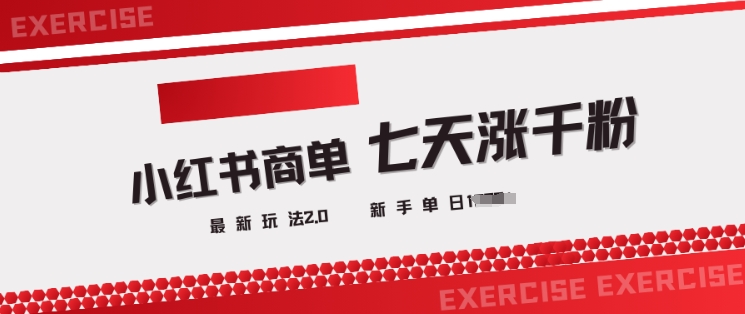 小红书商单2.0最新玩法，3天涨千粉单日变现多张-云启网创