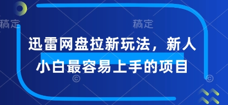 迅雷网盘拉新玩法，新人小白最容易上手的项目-云启网创
