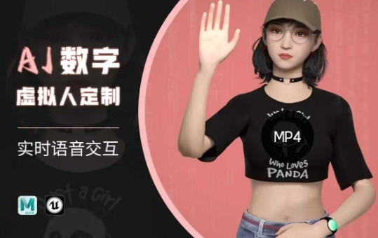 Ai数字人虚拟(智能体)实时语音交互特训营，​自行定制超写实角色AI数字人交互技术-云启网创