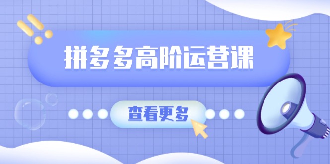 （14327期）拼多多高阶运营课：极致群爆款玩法，轻付费无尽复制，打造单品爆款之路-云启网创
